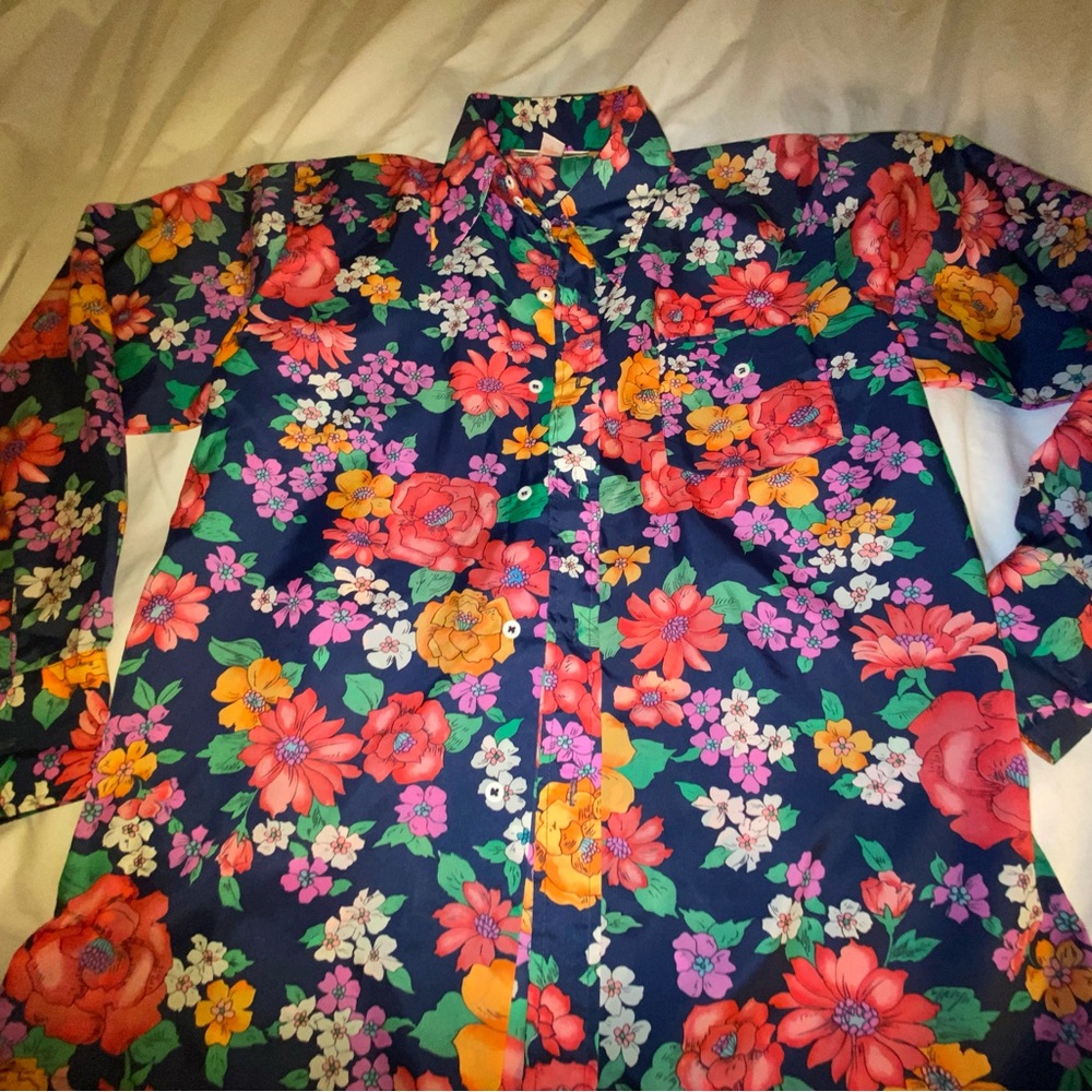 Sky Multicolor Floral Shirt man size M
